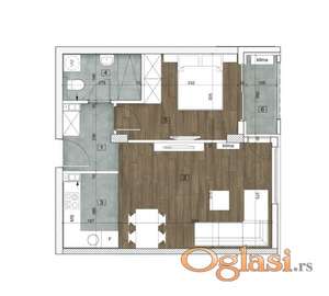 SOMBORSKI BULEVAR - DVOSOBAN U IZGRADNJI - PREMIJUM